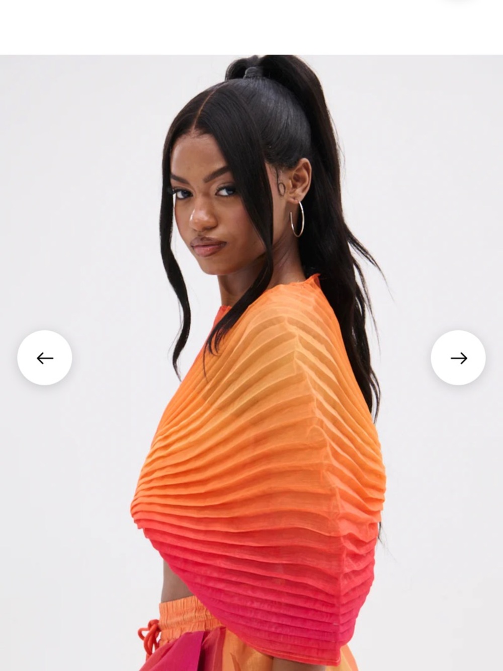 AKIRA Sunset Ombre Top and Wide-Leg Pants in Orange & Pink NWT Size M - Picture 5 of 10